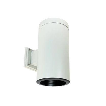 Nora Lighting 6" Cylinder, White, Wall Mount, Incandescent, Baf., Black NYLI-6WI2BBW