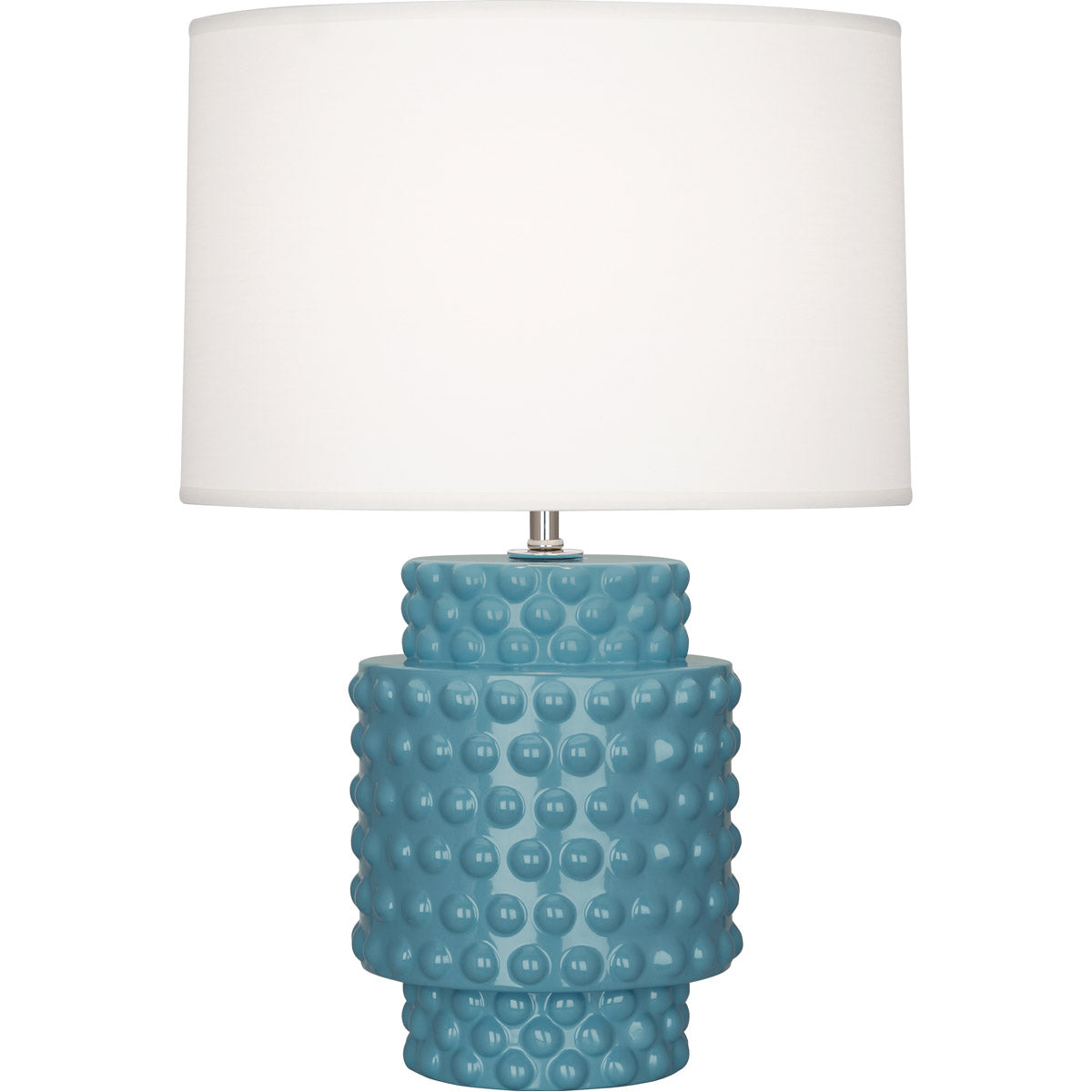 Robert Abbey  Steel Blue Dolly Accent Lamp in Steel Blue Glazed Textured Ceramic OB801