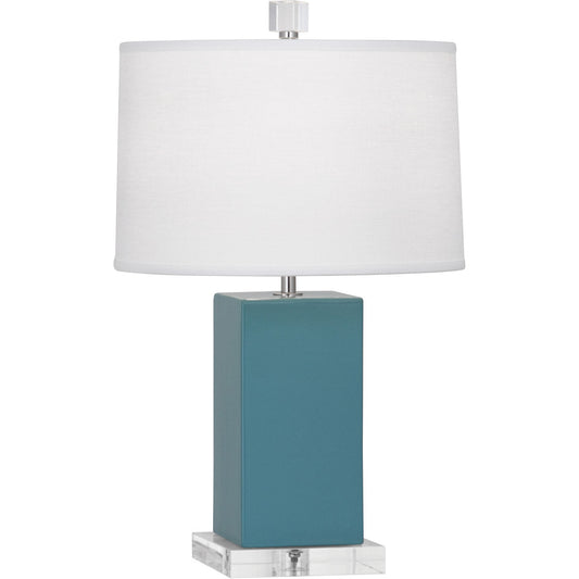 Robert Abbey  Steel Blue Harvey Accent Lamp in Steel Blue Glazed Ceramic OB990