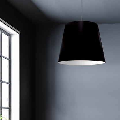 Dainolite 1 Light Oversized Drum Pendant Large Black Shade OD-L-797