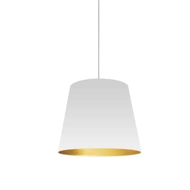 Dainolite 1 Light Tapered Drum Pendant with White on Gold Shade OD-S-692