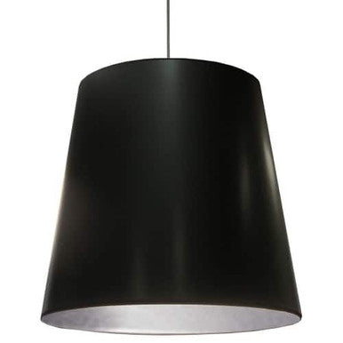 Dainolite 1 Light Oversized Drum Pendant with Black on Silver Shade,X-Large OD-XL-697