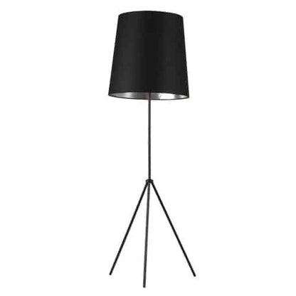 Dainolite 3 Leg Tapered Drum Floor Lamp, Matte Black OD3-F-697-MB