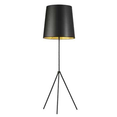 Dainolite 3 Leg Tapered Drum Floor Lamp, Matte Black OD3-F-698-MB