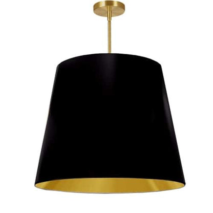 Dainolite 1 Light Oversized Drum Pendant Large Black/Gold Shade ODR-L-698