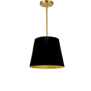 Dainolite 1 Light Oversized Drum Pendant Small Black/Gold Shade ODR-S-698