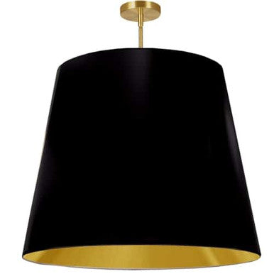 Dainolite 1 Light Oversized Drum Pendant X-Large Black/Gold Shade ODR-XL-698