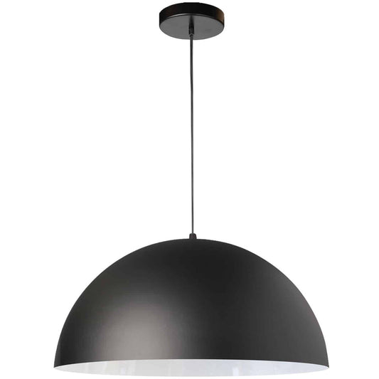 Dainolite 1 Light Incandescent Small Dome Pendant, Matte Black OFE-161P-MB