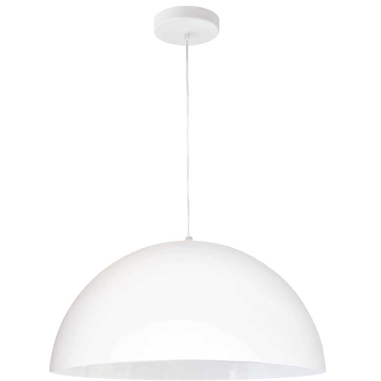 Dainolite 1 Light Incandescent Small Dome Pendant, Matte White OFE-161P-MW