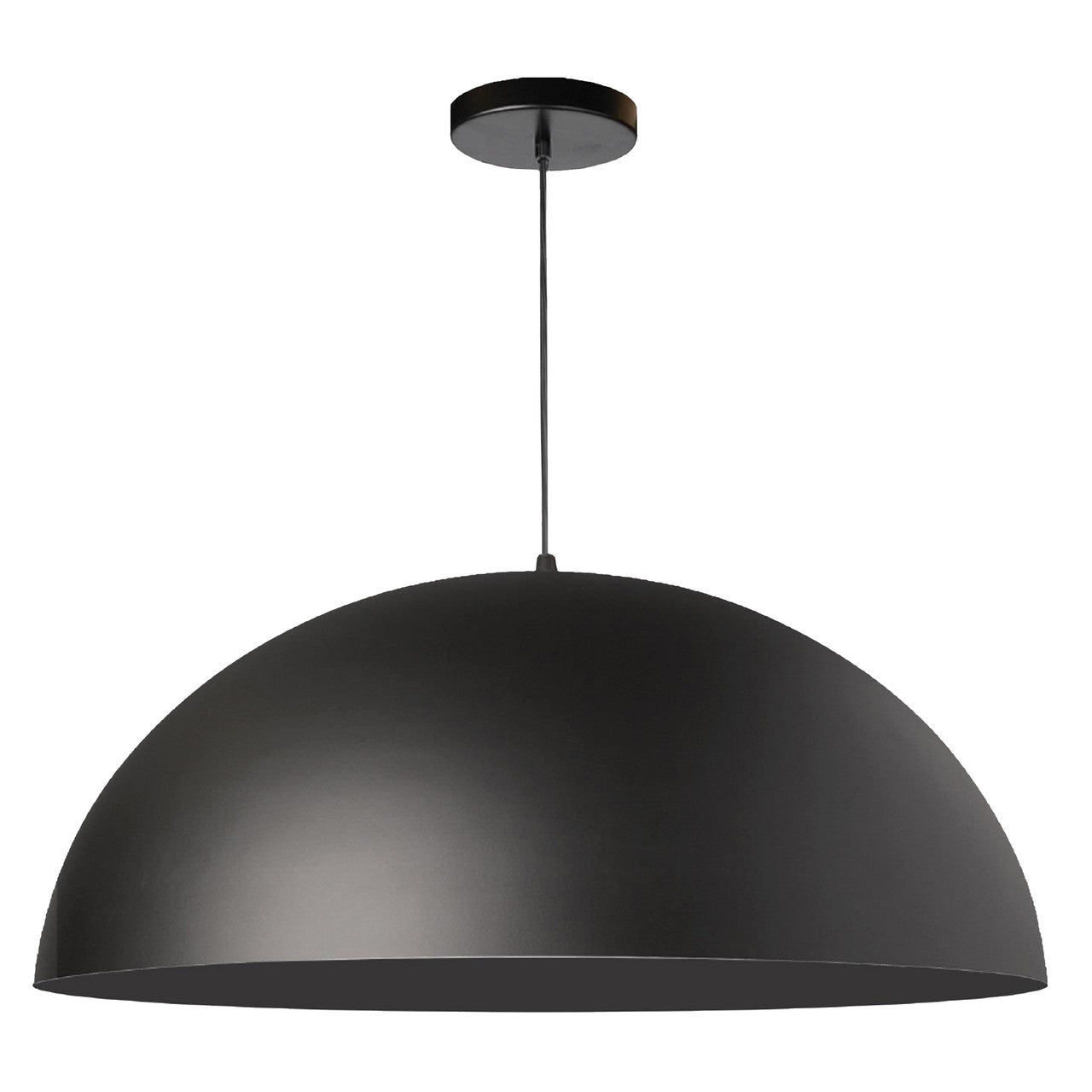 Dainolite 1 Light Incandescent Pendant, Matte Black OFE-201P-MB-MB