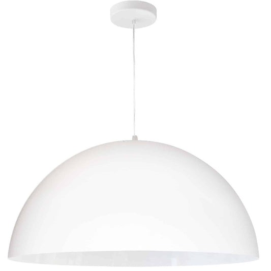 Dainolite 1 Light Incandescent Large Dome Pendant, Matte White OFE-201P-MW