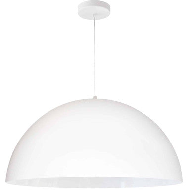 Dainolite 1 Light Incandescent Large Dome Pendant, Matte White OFE-201P-MW