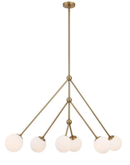 Crystorama Omni 6 Light Aged Brass Chandelier OMN-3006-AG