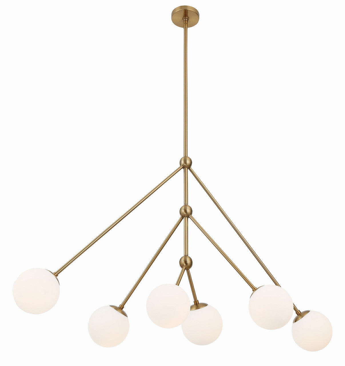 Crystorama Omni 6 Light Aged Brass Chandelier OMN-3006-AG