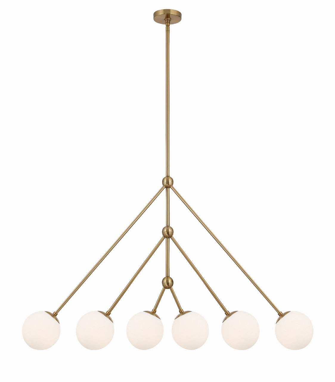 Crystorama Omni 6 Light Aged Brass Chandelier OMN-3006-AG