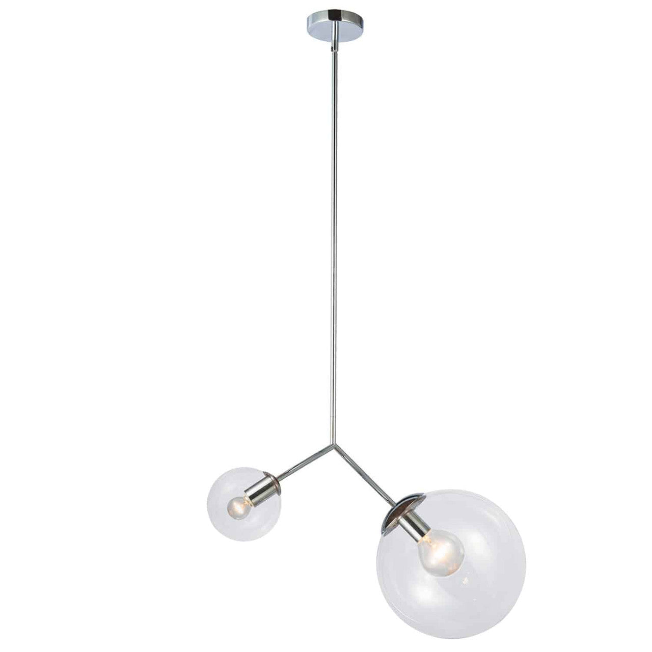 Dainolite 2 Light Incandescent Pendant, Polished Chrome Finish  ORN-212P-PC