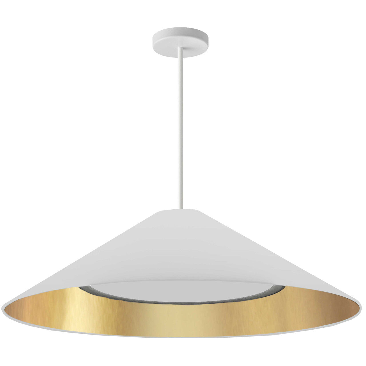 Dainolite 30W Pendant, Matte White w/ Fabric Shade PAD-2630P-MW-692