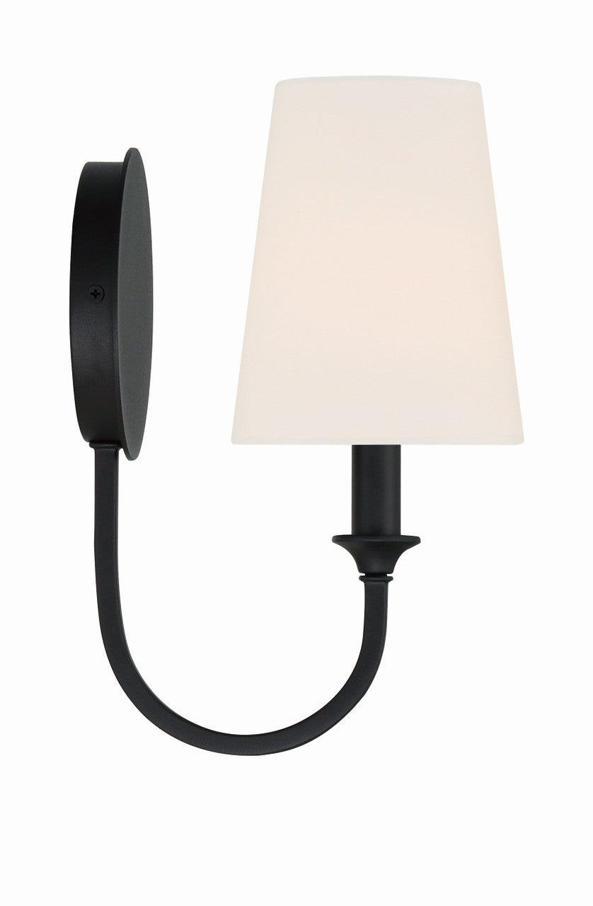 Crystorama Payton 1 Light Black Forged Wall Mount PAY-921-BF