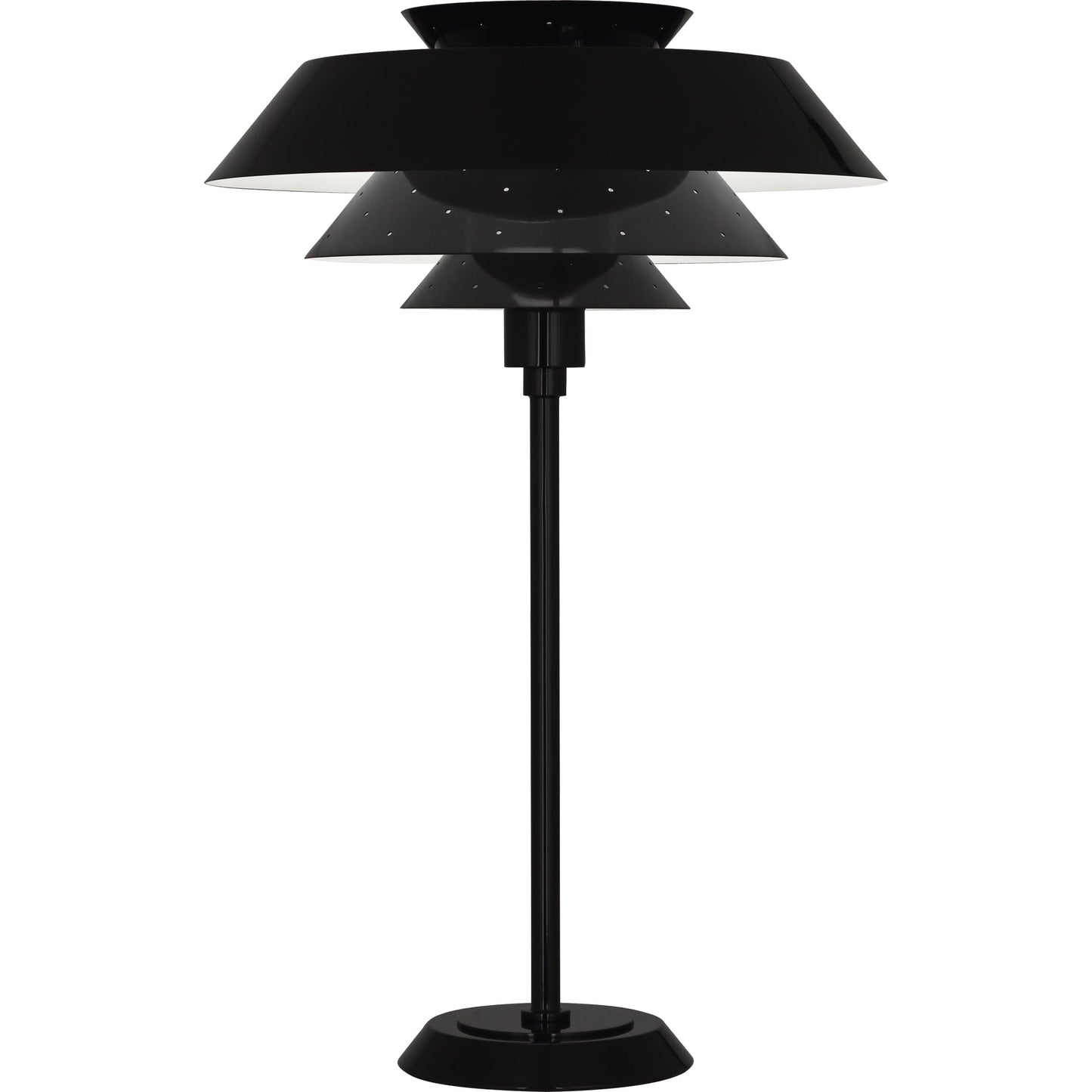 Robert Abbey  Pierce Table Lamp in Piano Black Gloss Finish PB780