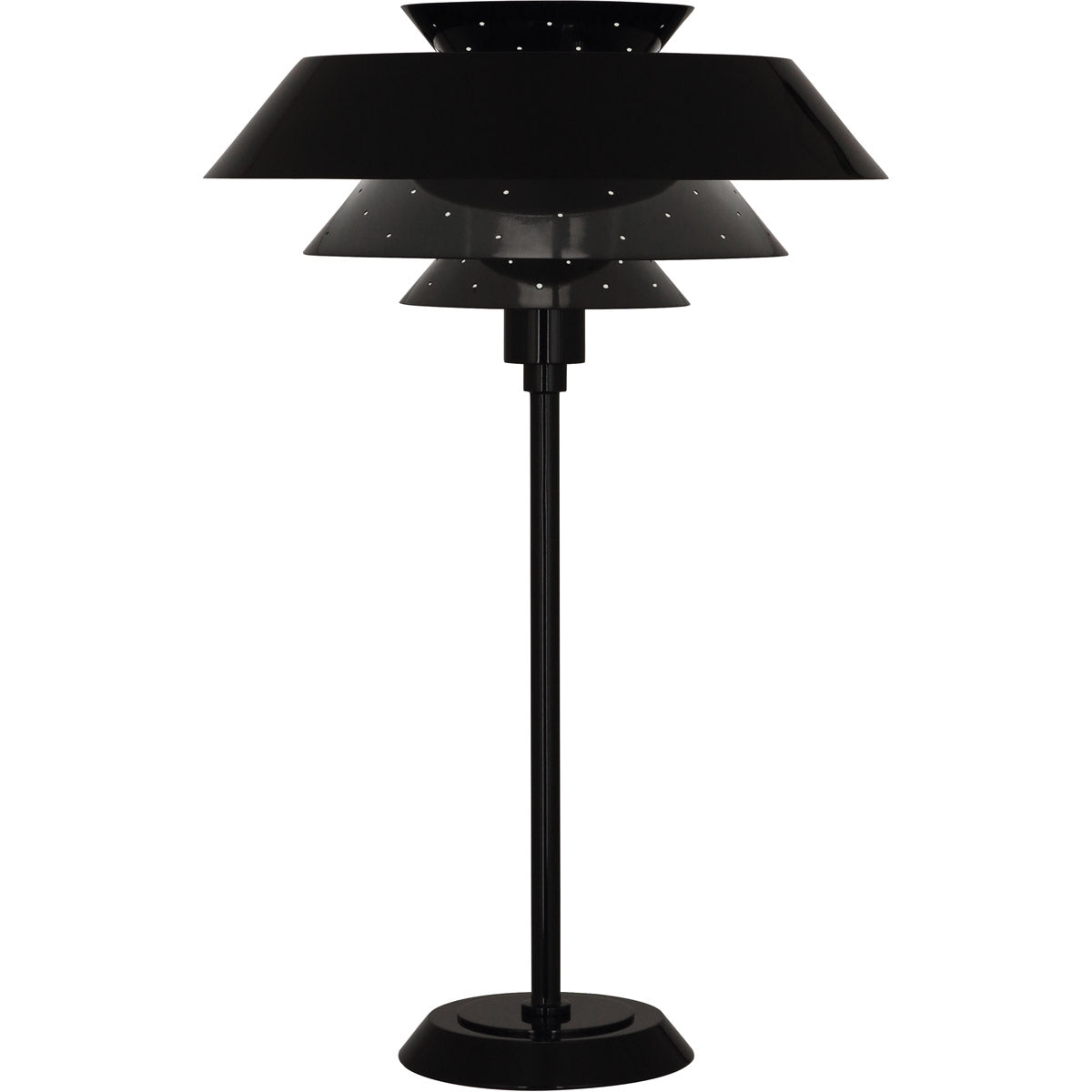 Robert Abbey  Pierce Table Lamp in Piano Black Gloss Finish PB780