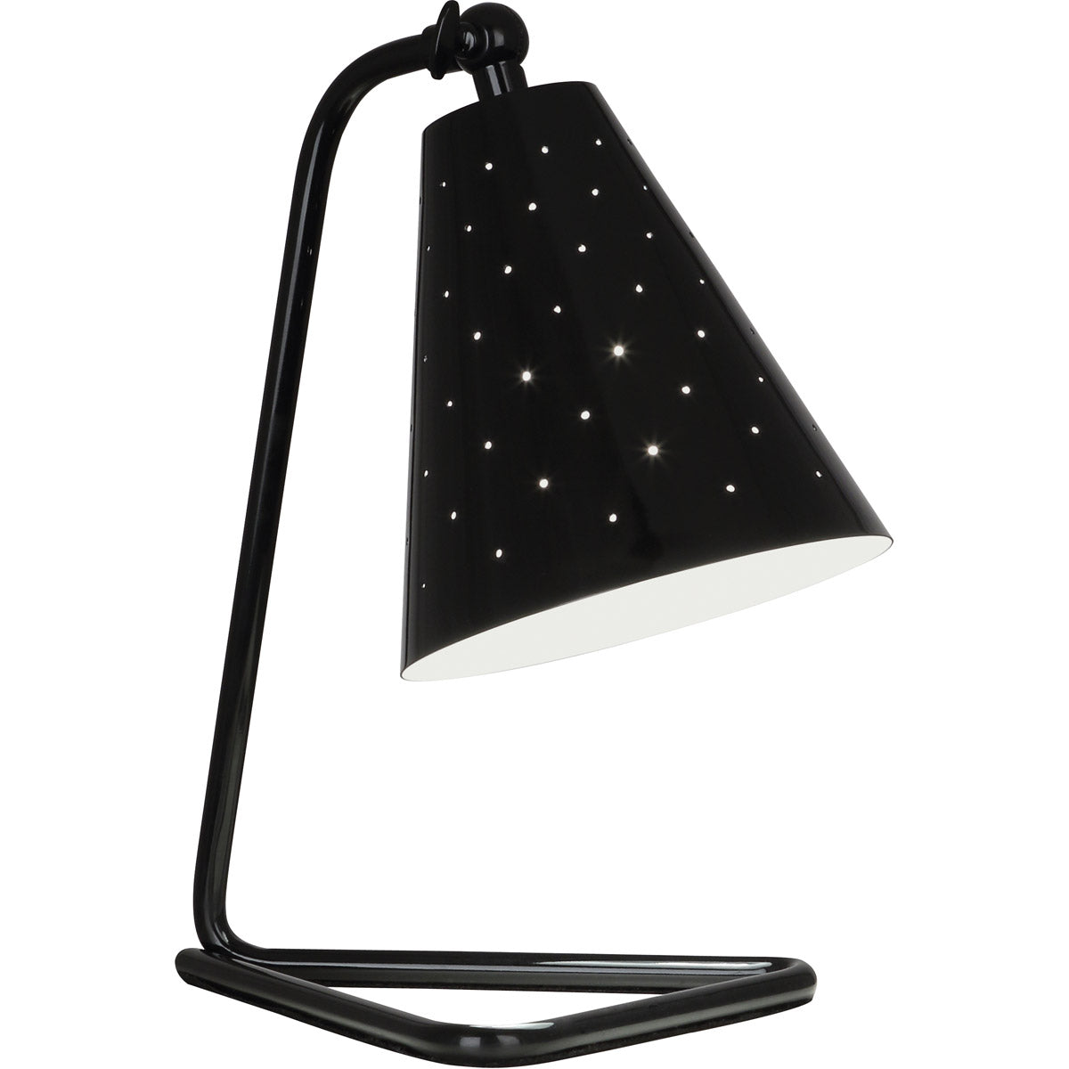 Robert Abbey  Pierce Accent Lamp in Piano Black Gloss Finish PB988