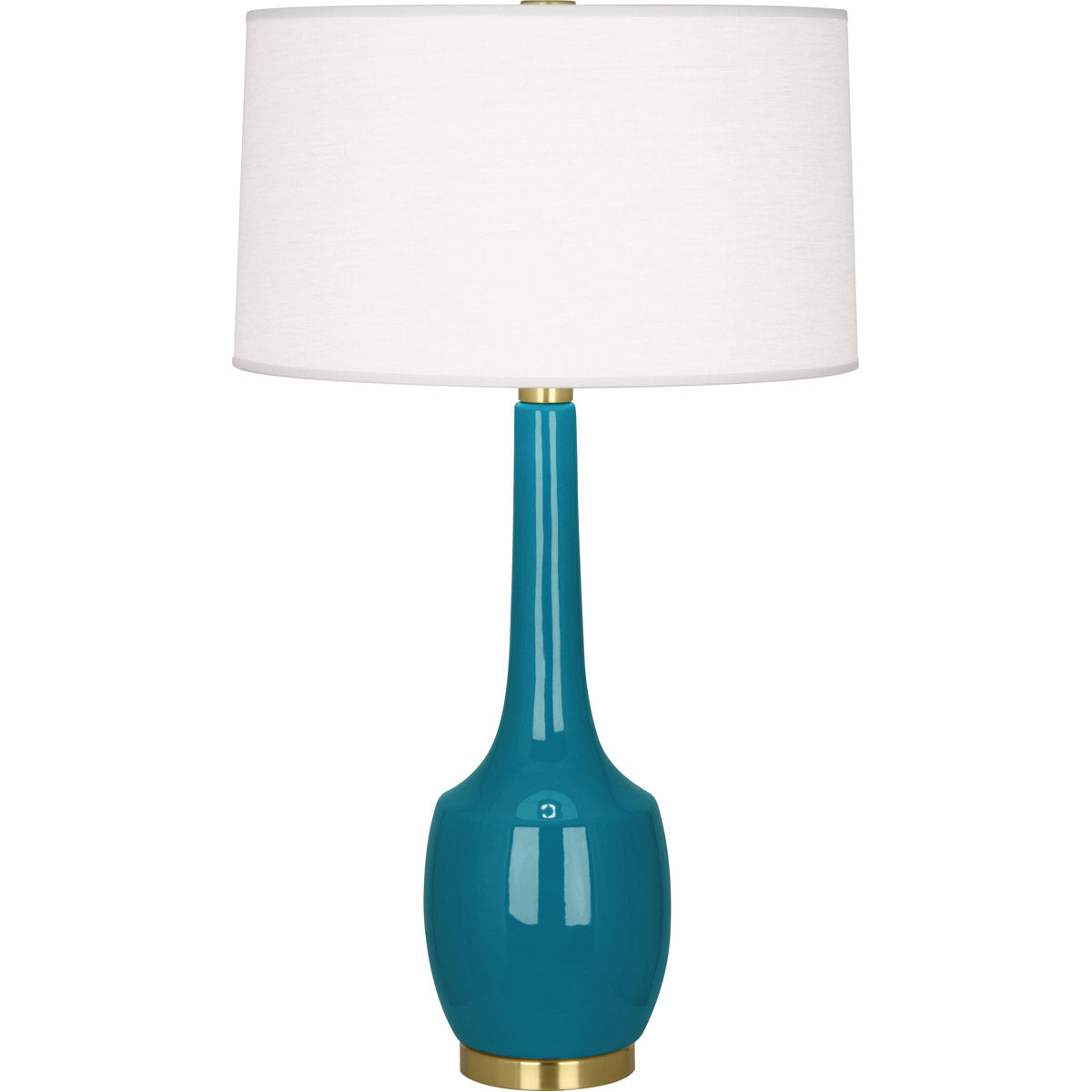 Robert Abbey  Peacock Delilah Table Lamp in Peacock Glazed Ceramic PC701