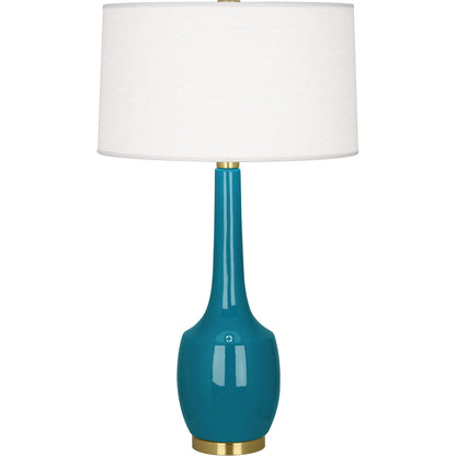 Robert Abbey  Peacock Delilah Table Lamp in Peacock Glazed Ceramic PC701