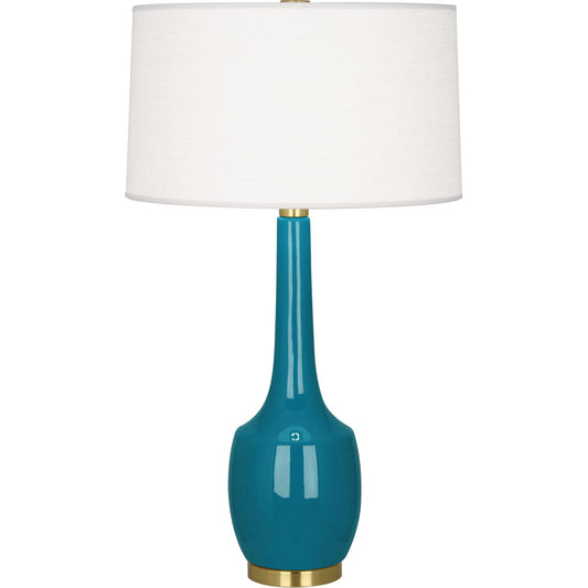 Robert Abbey  Peacock Delilah Table Lamp in Peacock Glazed Ceramic PC701