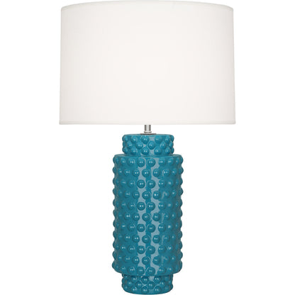 Robert Abbey  Peacock Dolly Table Lamp in Peacock Glazed Textured Ceramic PC800