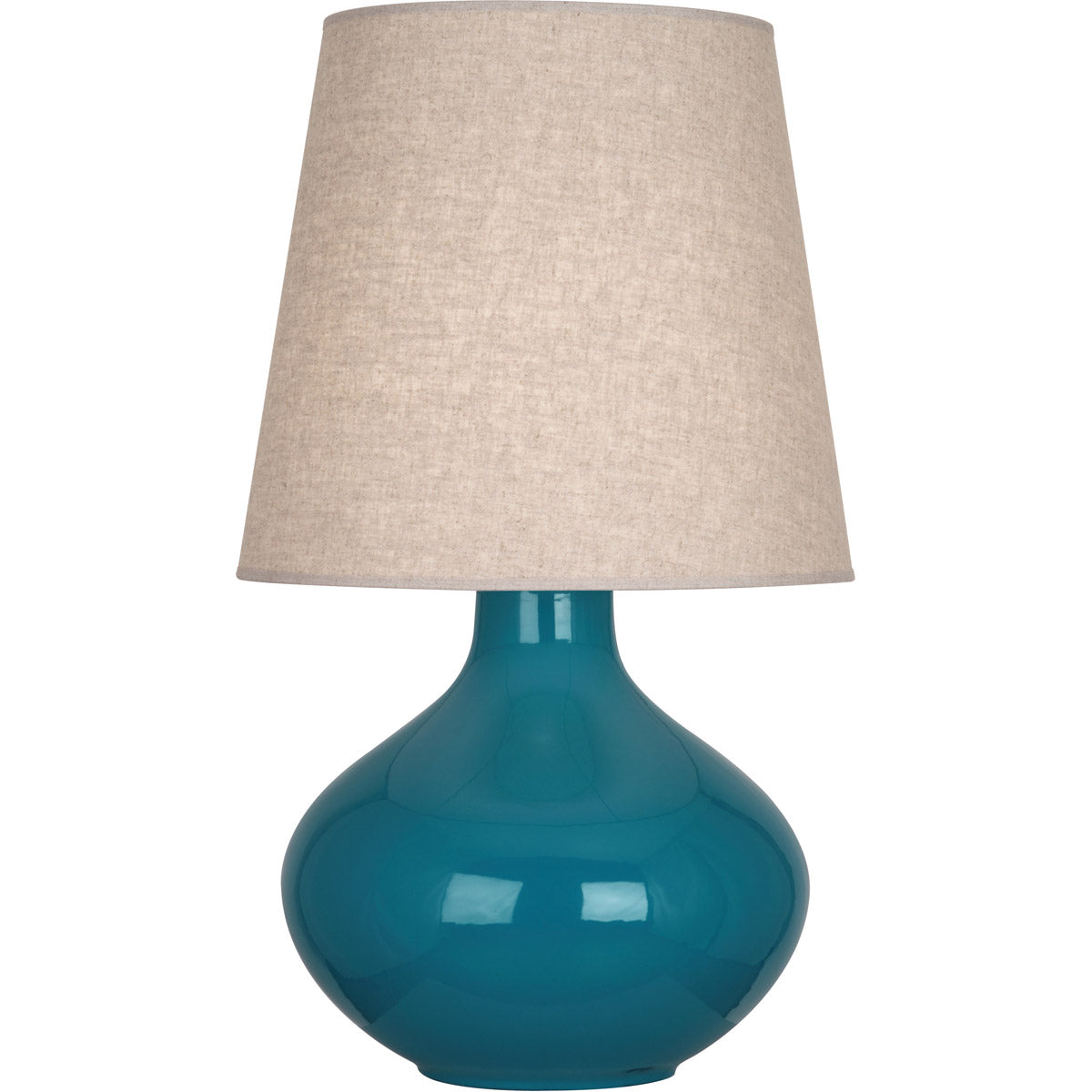 Robert Abbey  Peacock June Table Lamp in Peacock Glazed Ceramic PC991