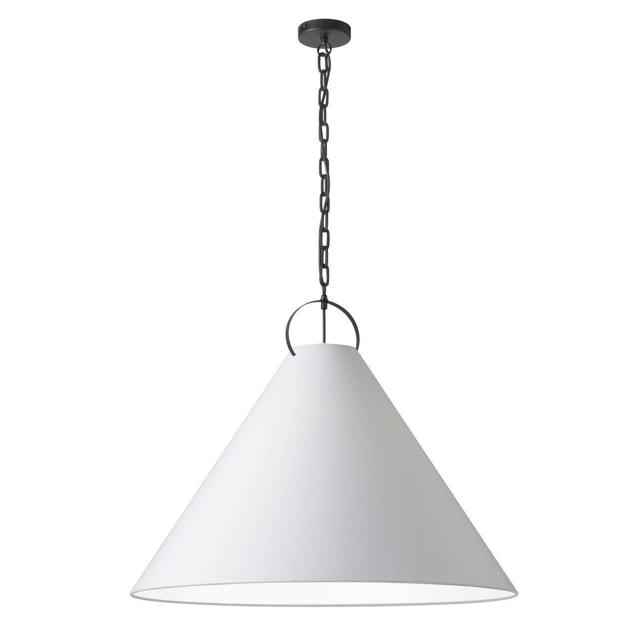 Dainolite 1 Light Incandescent Pendant, Matte Black with White Shade PCN-321P-MB-790