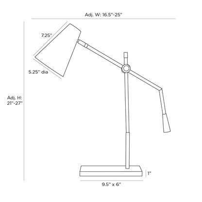 Arteriors Home Wayne Lamp PDC02