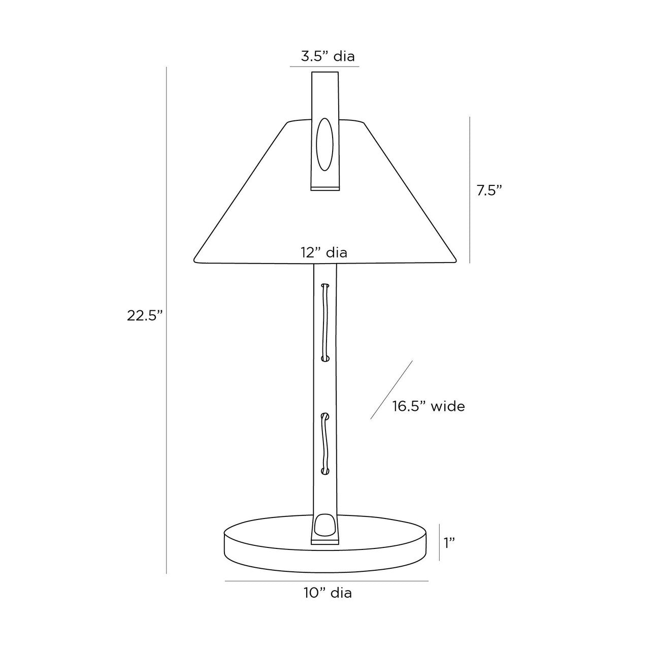 Arteriors Home Vernon Lamp PDC08-SH009