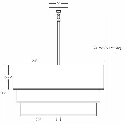 Robert Abbey  Decker Pendant in Polished Nickel Finish PG142