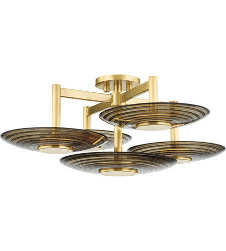 Hudson Valley Lighting Griston 5 Light Semi Flush in Aged Brass PI1892605-AGB