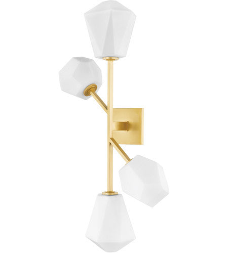 Hudson Valley Lighting Tring 4 Light Wall Sconce in Aged Brass PI1894104-AGB