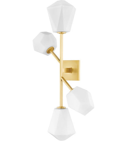 Hudson Valley Lighting Tring 4 Light Wall Sconce in Aged Brass PI1894104-AGB