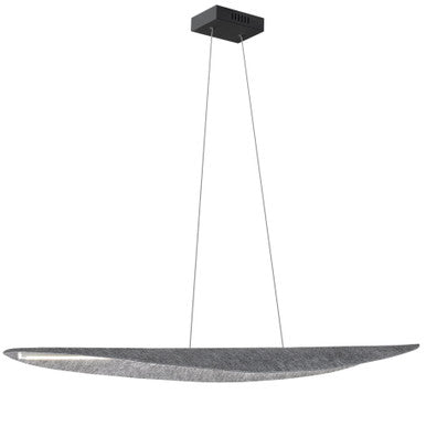 Dainolite 30W Horizontal Pendant, Matte Black with Grey Felt Shade PKN-4930HP-MB-500