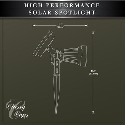 Classy Caps High Performance Solar Spotlight PL427