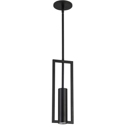 Dainolite 1 Light Halogen Pendant, Matte Black PLN-151P-MB