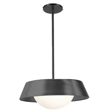 Dainolite 10W Pendant, Matte Black w/ Opal Glass PLT-1610LEDP-MB