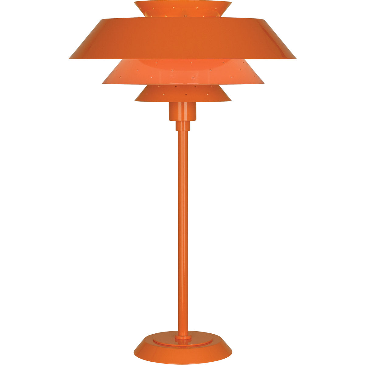 Robert Abbey  Pierce Table Lamp in Tangerine Gloss Powder Coat Finish PM780