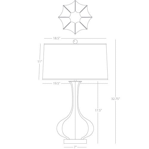 Robert Abbey  Pumpkin Pike Table Lamp in Pumpkin Glazed Ceramic with Lucite Base PM996