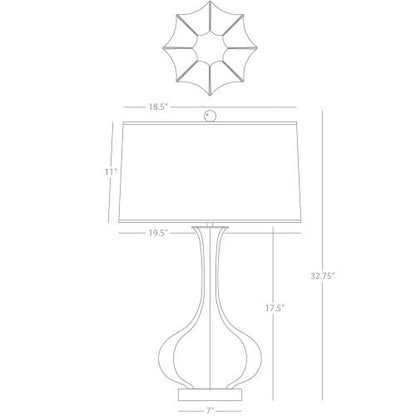 Robert Abbey  Pumpkin Pike Table Lamp in Pumpkin Glazed Ceramic with Lucite Base PM996