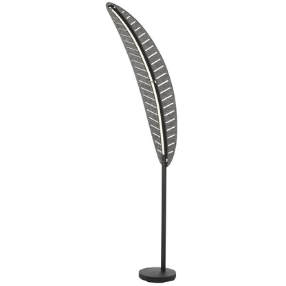 Dainolite 22W Floor Lamp Matte Black with Grey Shade PMA-7022F-MB-500