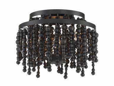 Crystorama Poppy 3 Light Matte Black Ceiling Mount POP-A5073-MK