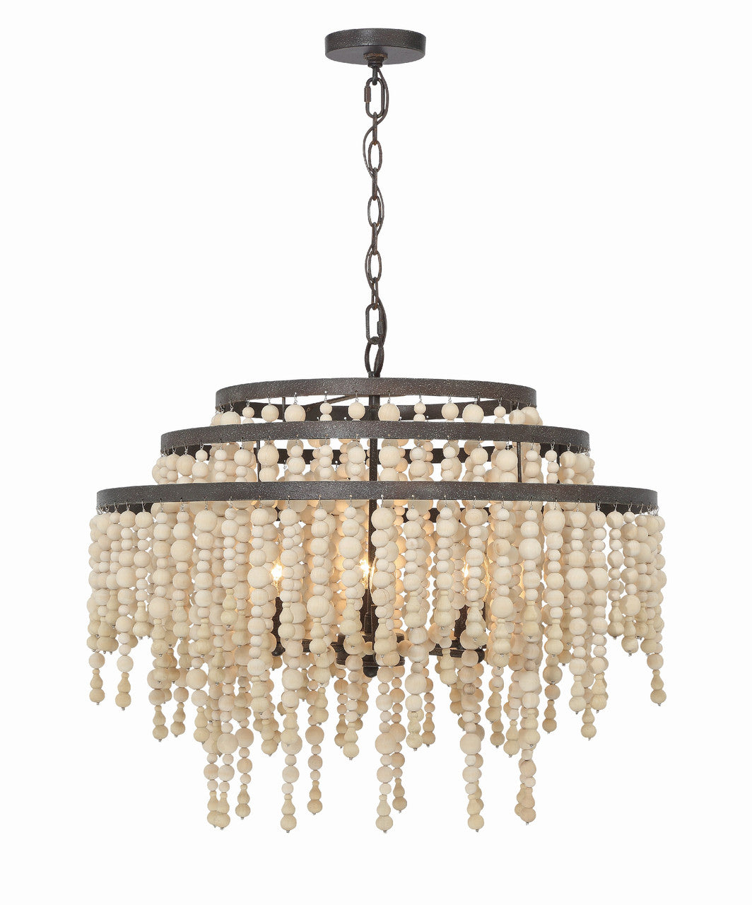 Crystorama Poppy 6 Light Forged Bronze Chandelier POP-A5076-FB