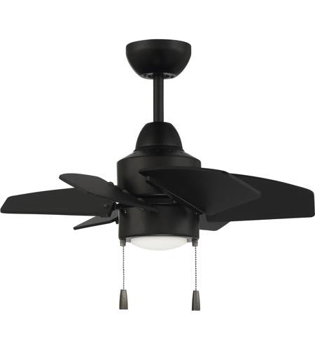 Craftmade Ceiling Fan 24" Propel II Indoor/Outdoor (Damp) in Flat Black w/ Flat Black Blades PPT24FB6