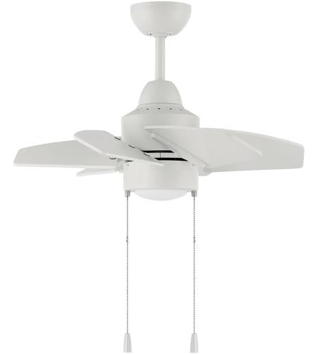 Craftmade Ceiling Fan 24" Propel II Indoor/Outdoor (Damp) in White w/ White Blades PPT24W6