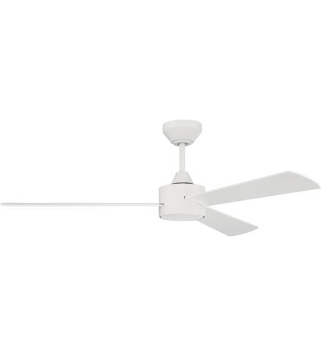 Craftmade Ceiling Fan 52" Provision Indoor/Outdoor (Damp) in Matte White w/ White Blades PRV52MWW3